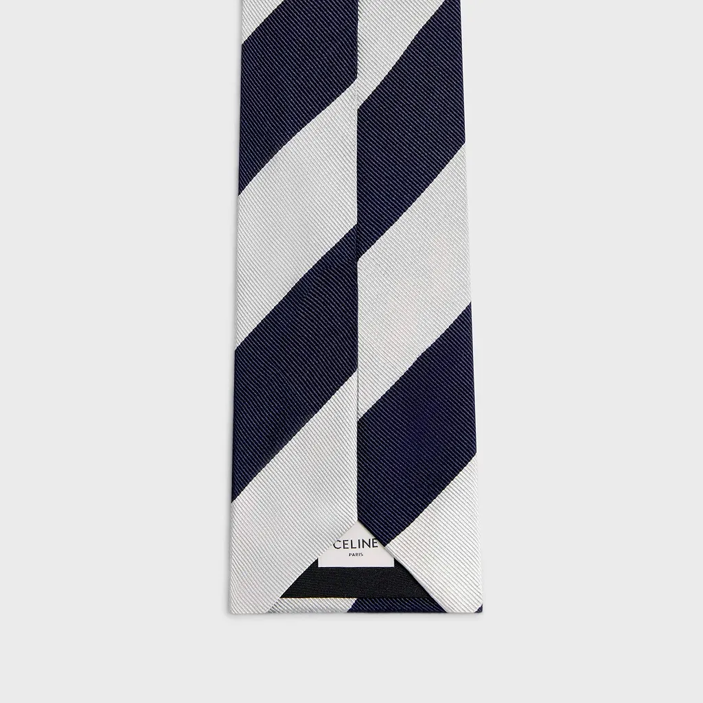Tie In Striped Silk Jacquard
