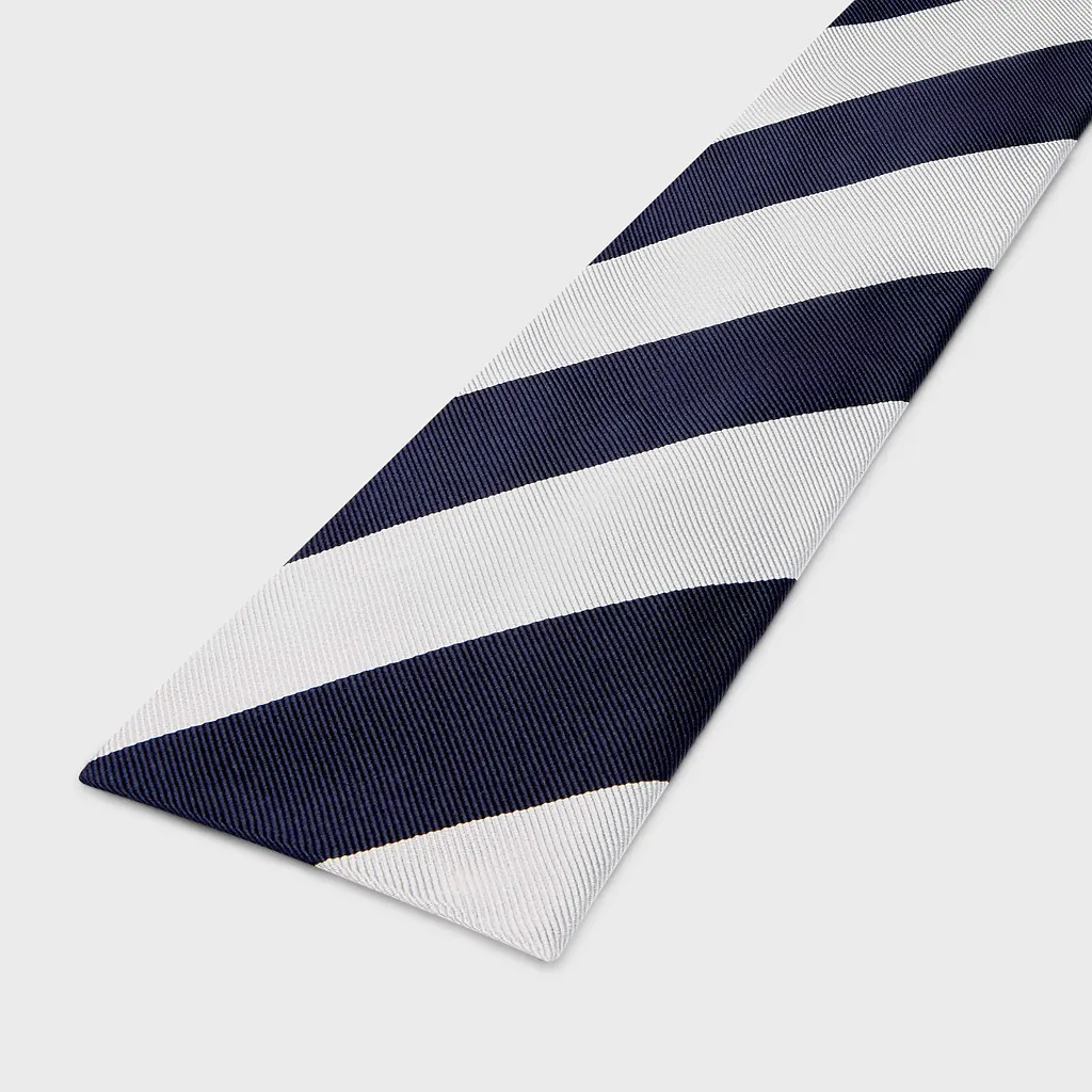 Tie In Striped Silk Jacquard