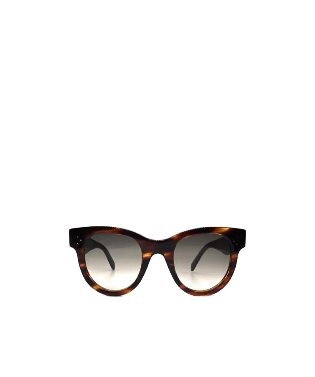 Tortoiseshell Geometric Frame Sunglasses
