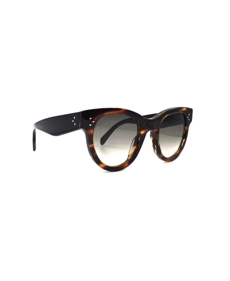 Tortoiseshell Geometric Frame Sunglasses