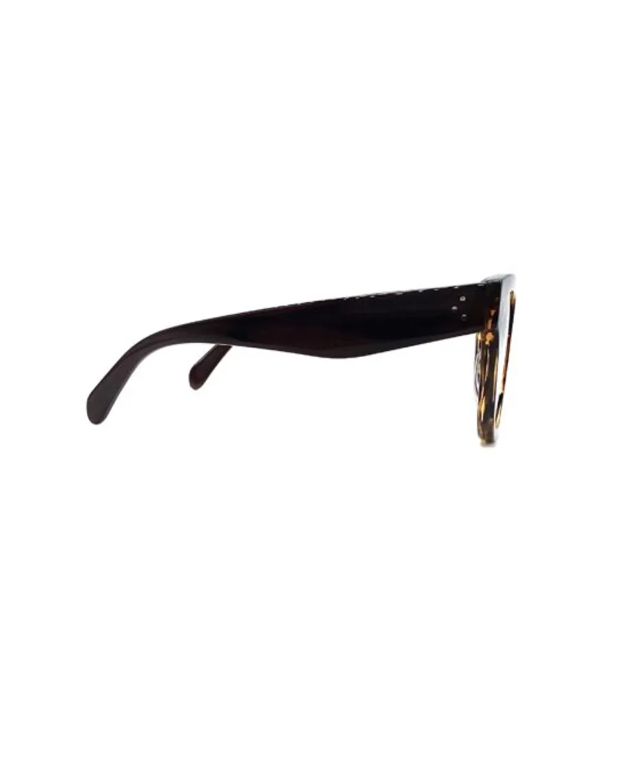 Tortoiseshell Geometric Frame Sunglasses