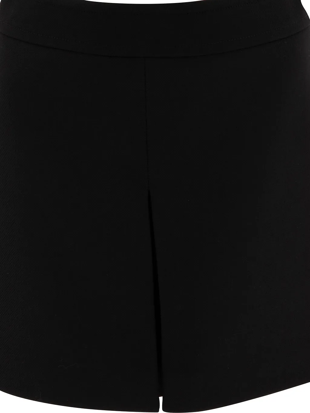 Trapeze Mini Skirt In Double Faced Wool Twill