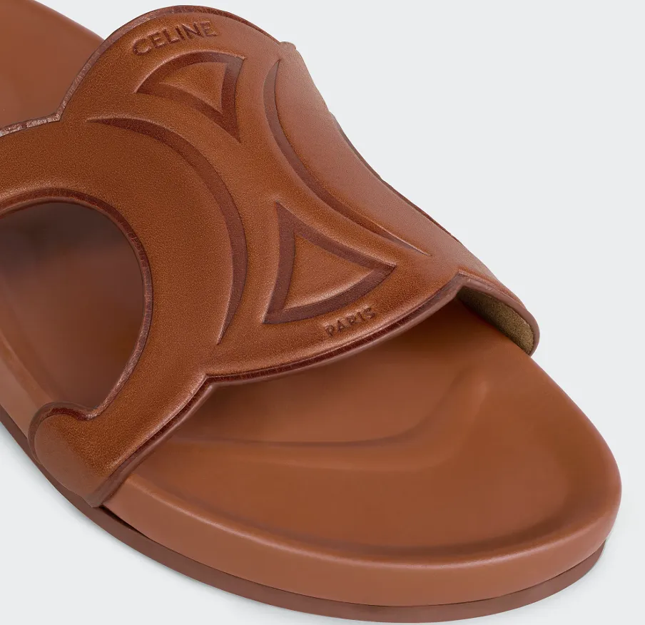 Triomphe Slide In Calfskin - Vegetal Tanning