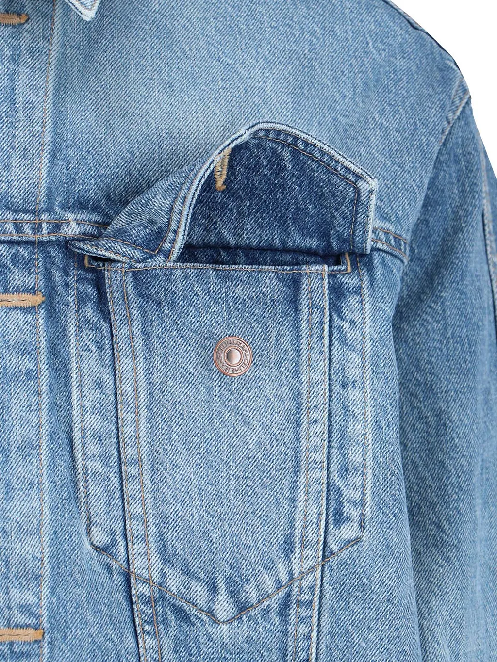 Trucker Jacket In Cotton Denim