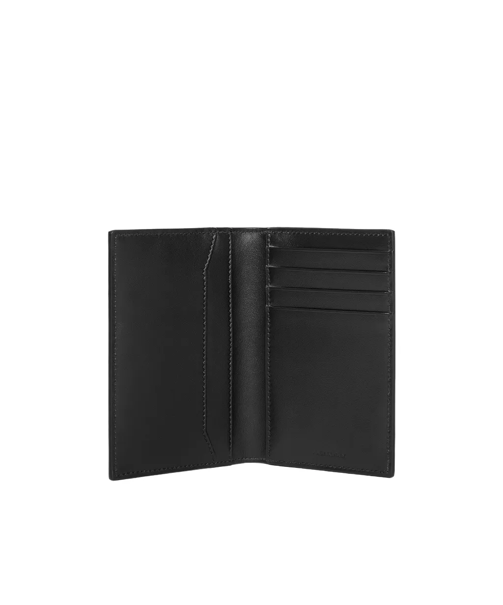 Vertical Card Holder In Calfskin With Triomphe Embossed