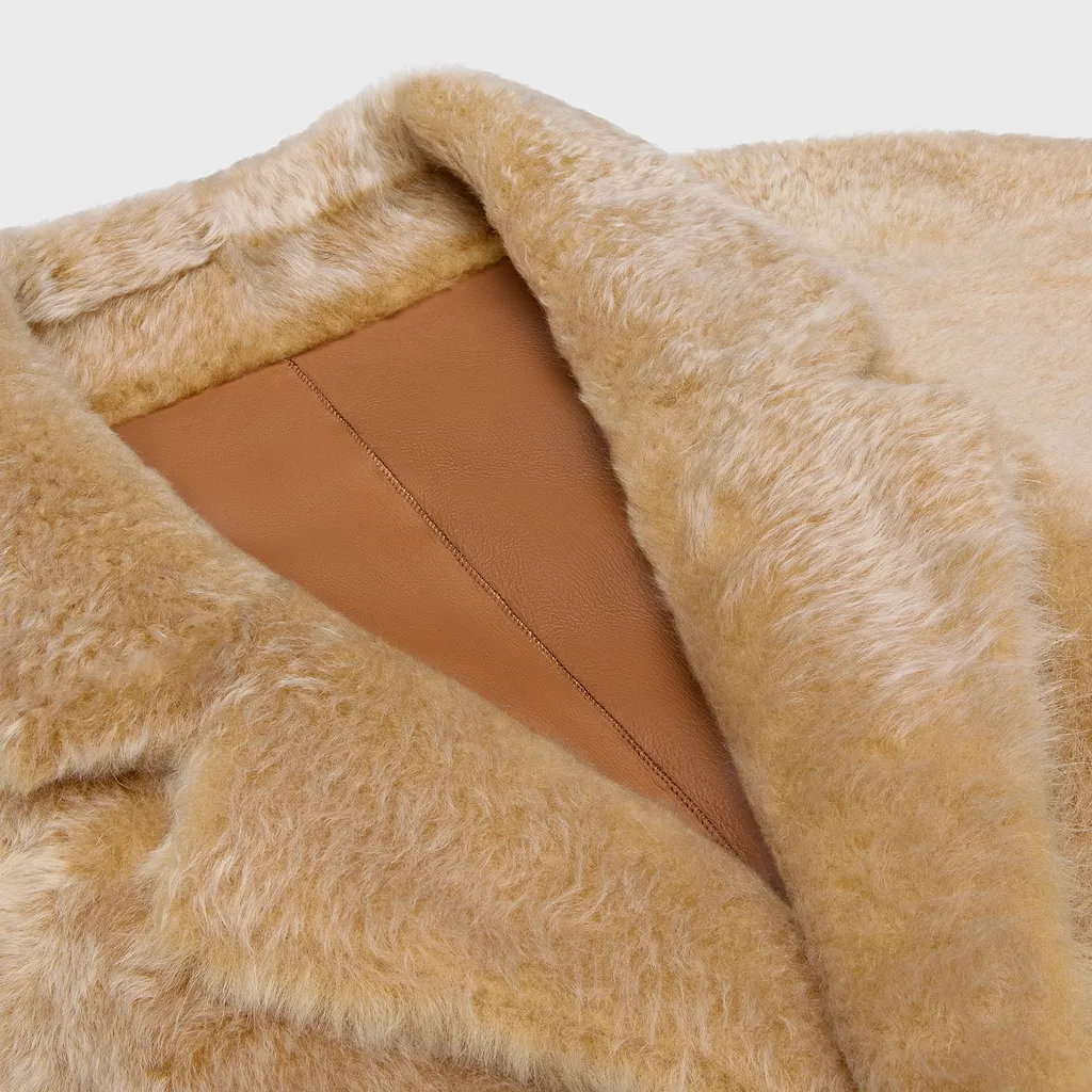 Wrapped Coat In Lamb Shearling