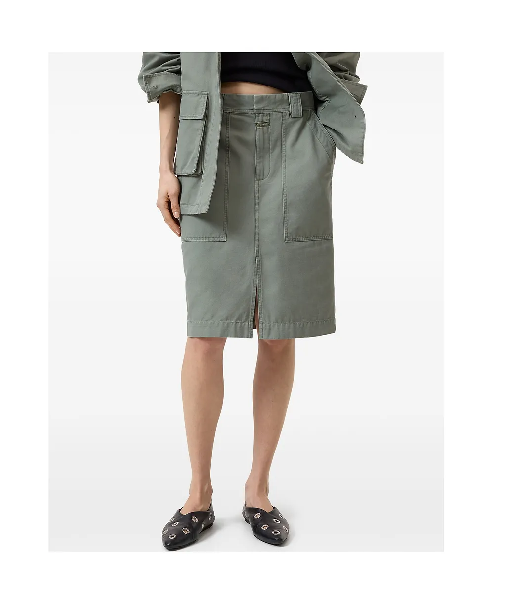 Cotton Midi Skirt