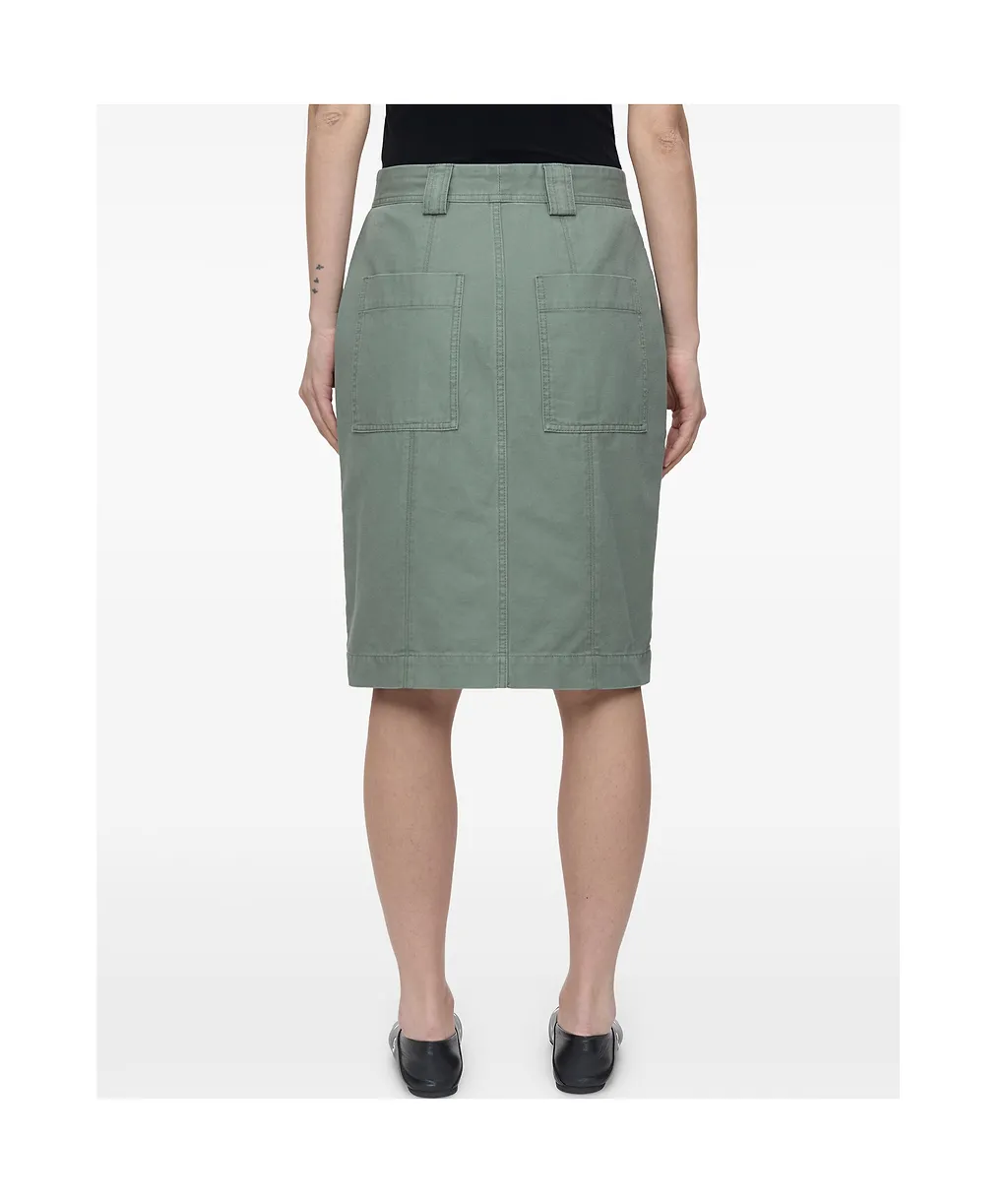 Cotton Midi Skirt