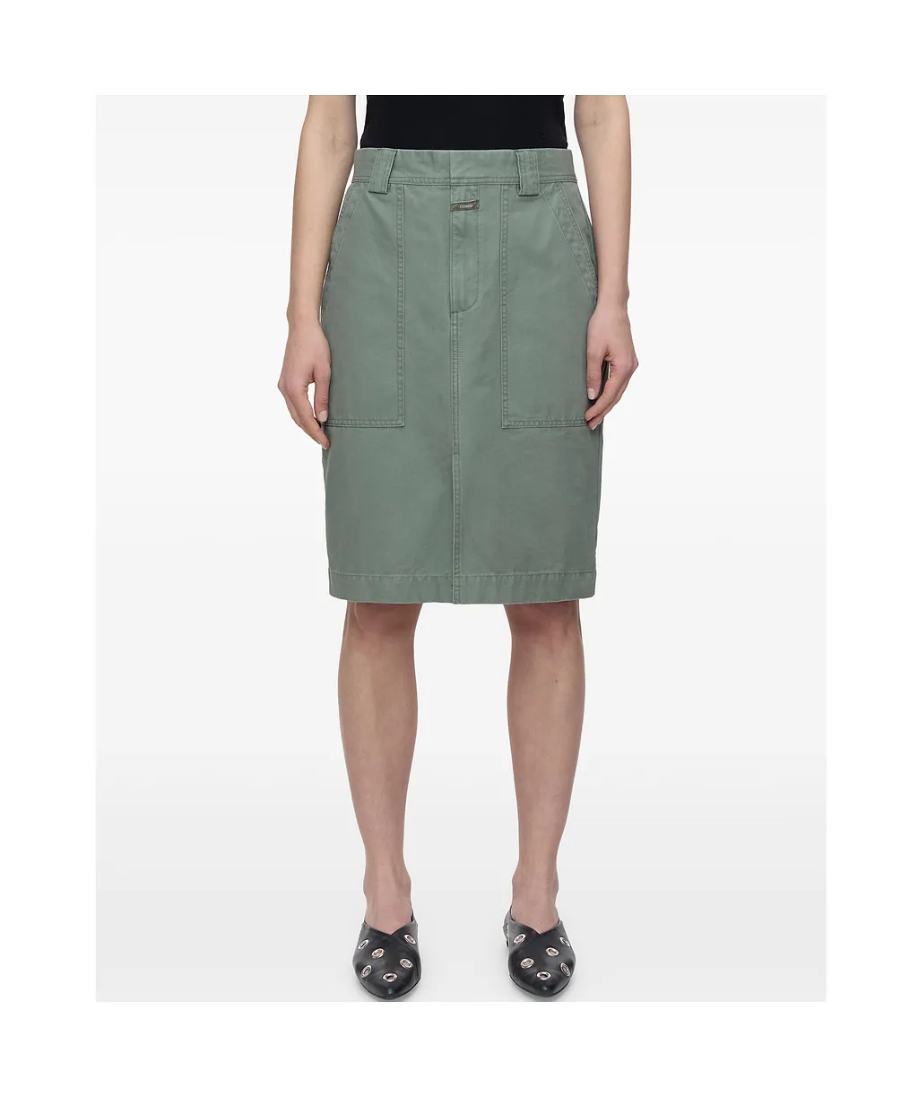 Cotton Midi Skirt