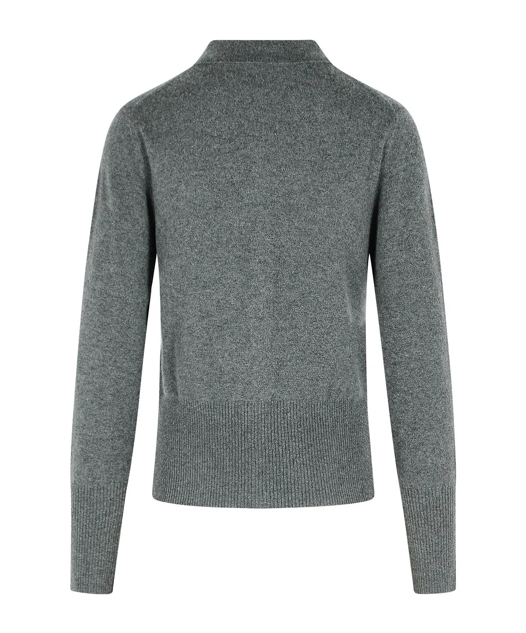 Closed Ribbed Button-Down Cardigan