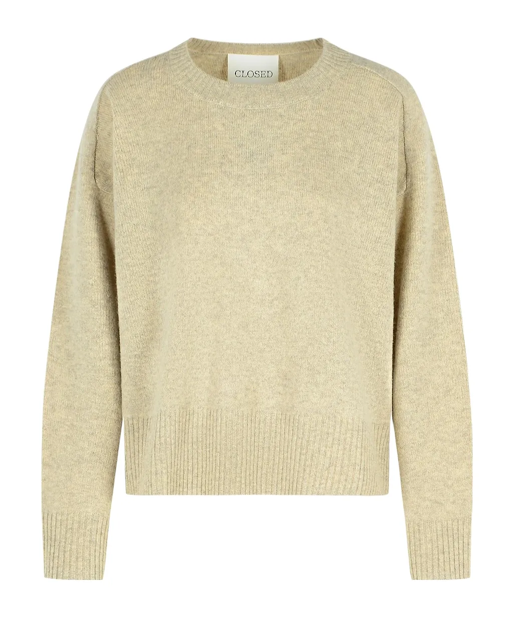 Closed Ribbed Crew Neck Knitwear