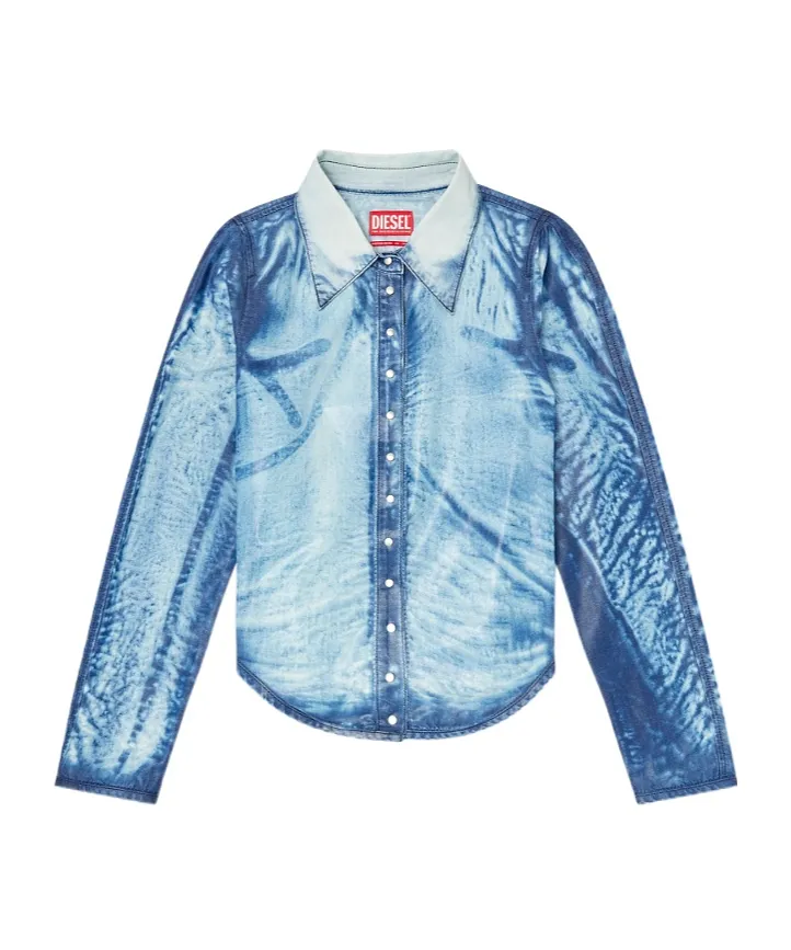 Diesel Snap-Front Printed Shirt