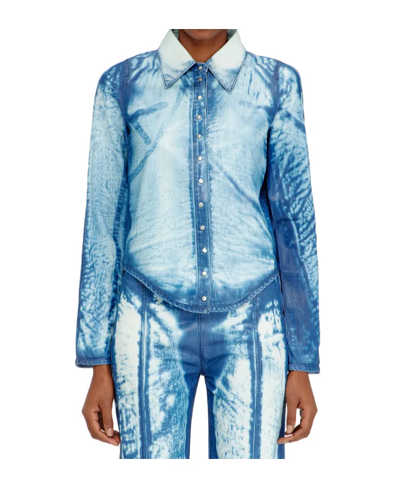 Diesel Snap-Front Printed Shirt