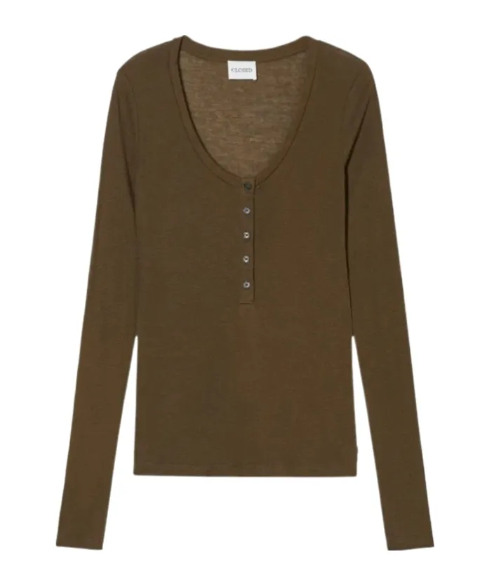 Henley Long-Sleeve Top