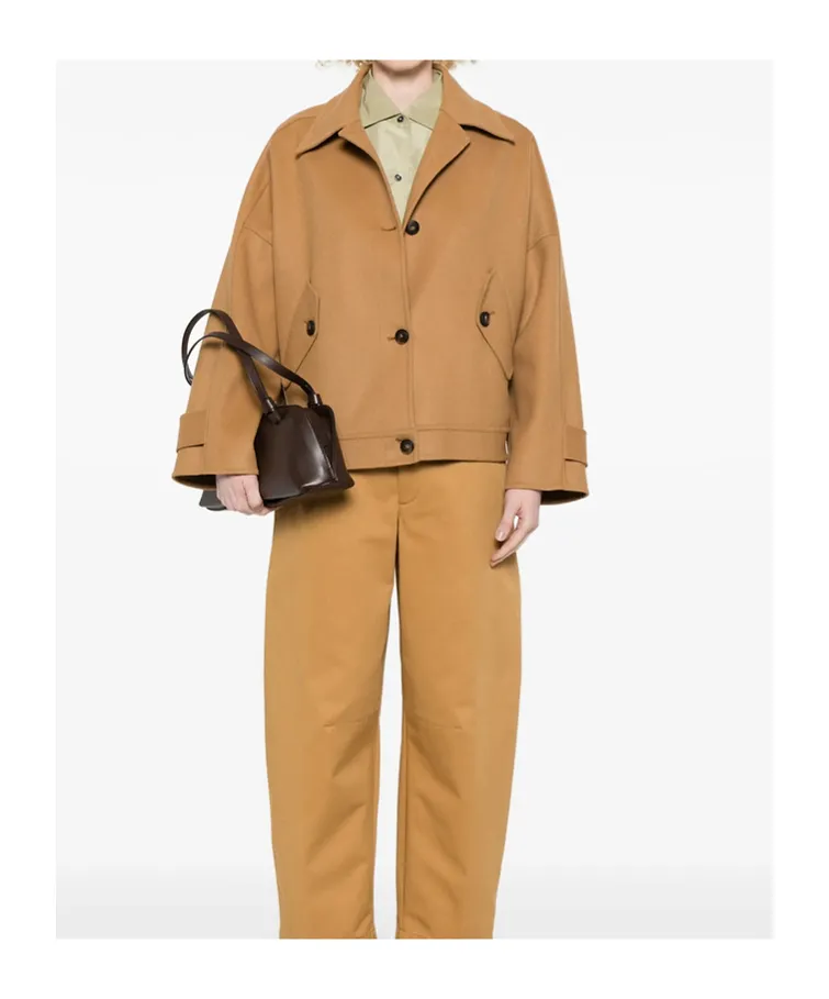 Flap-Pocket Buttoned Jacket