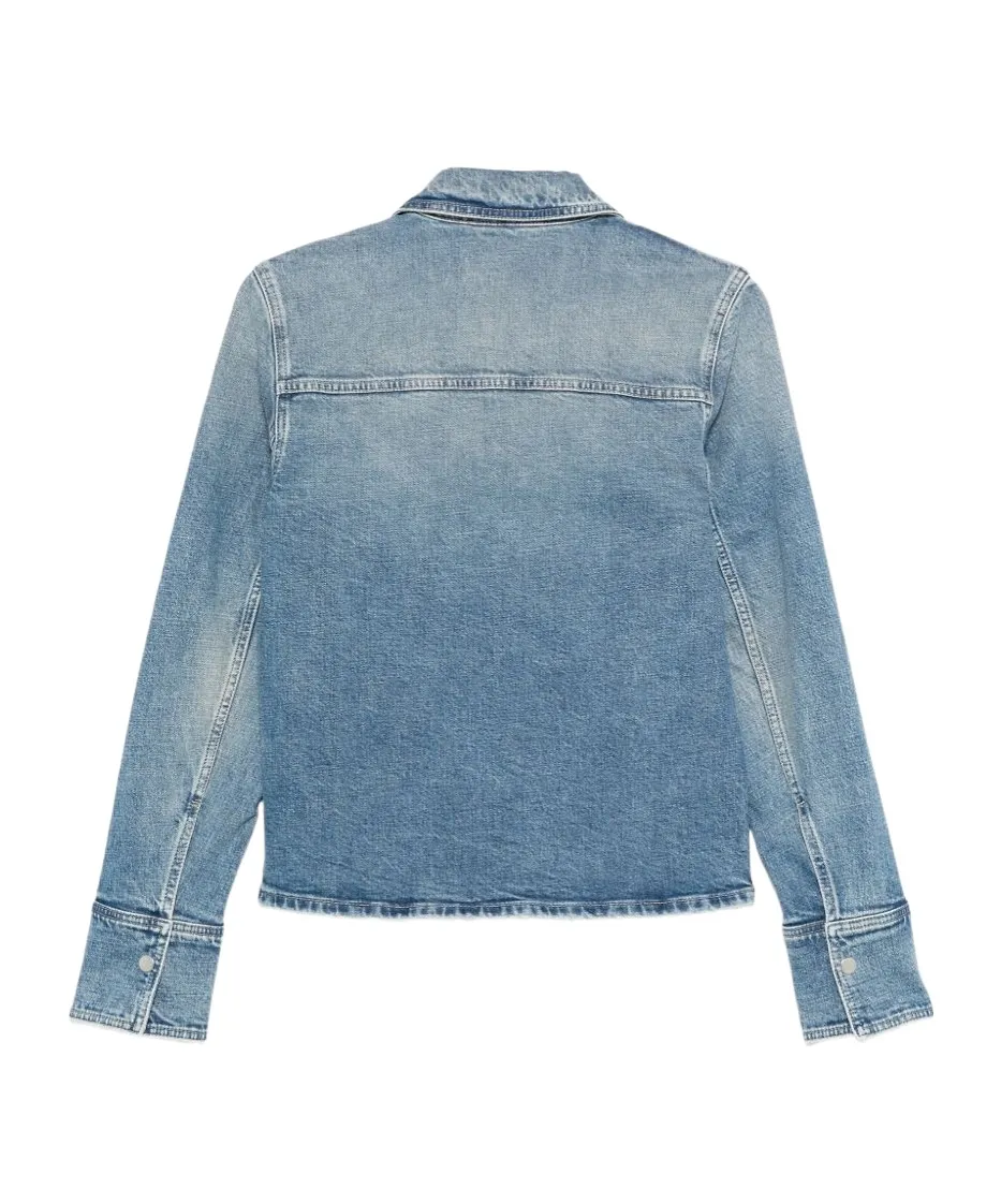 Long-Sleeved Denim Shirt
