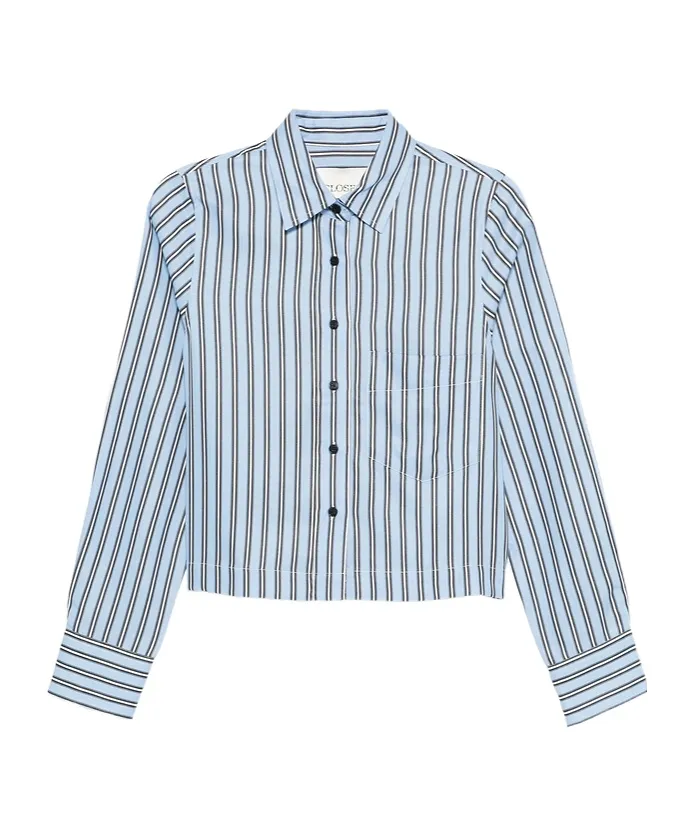 Closed Striped Long Sleeve Shirt