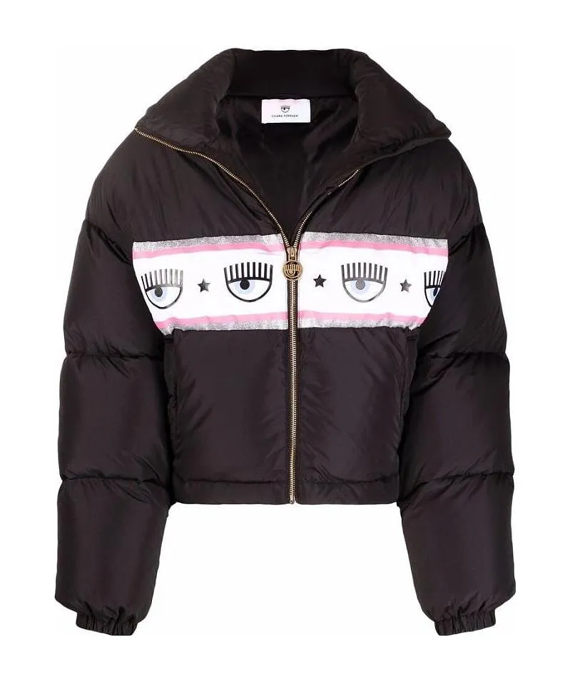 Logomania-Tape Puffer Jacket