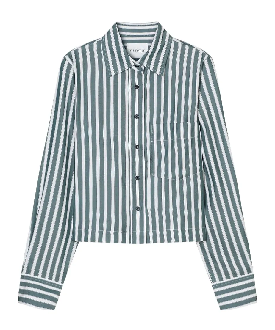 Closed Striped Long-Sleeve Shirt