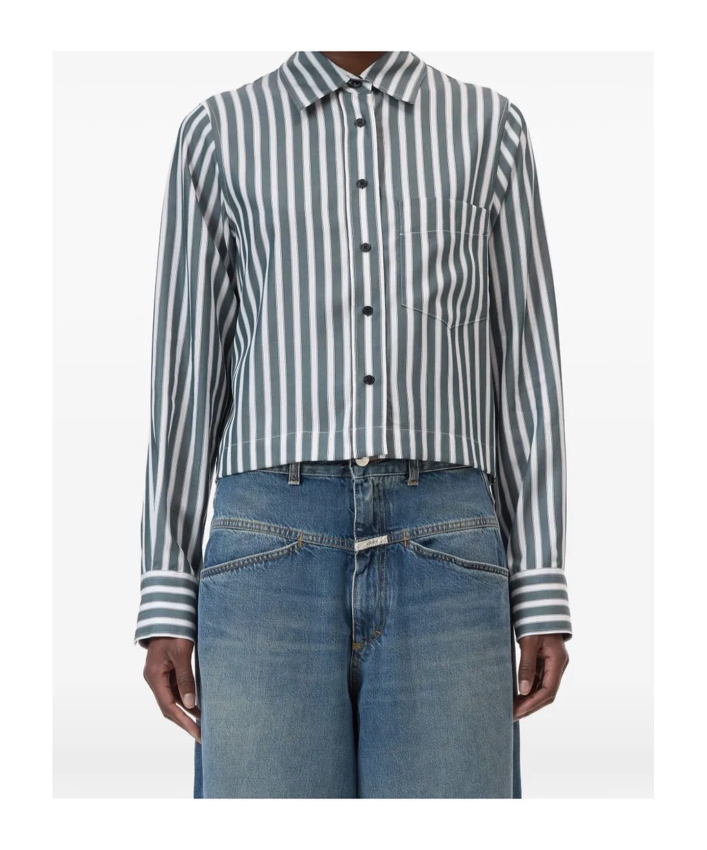 Closed Striped Long-Sleeve Shirt