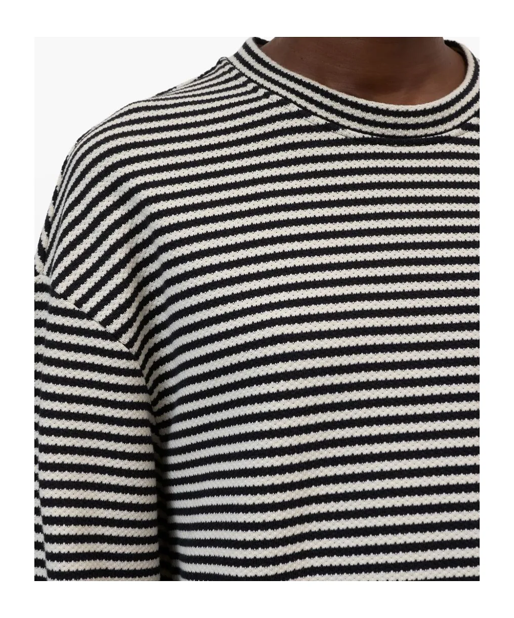 Closed Boxy Striped Knitted Sweater