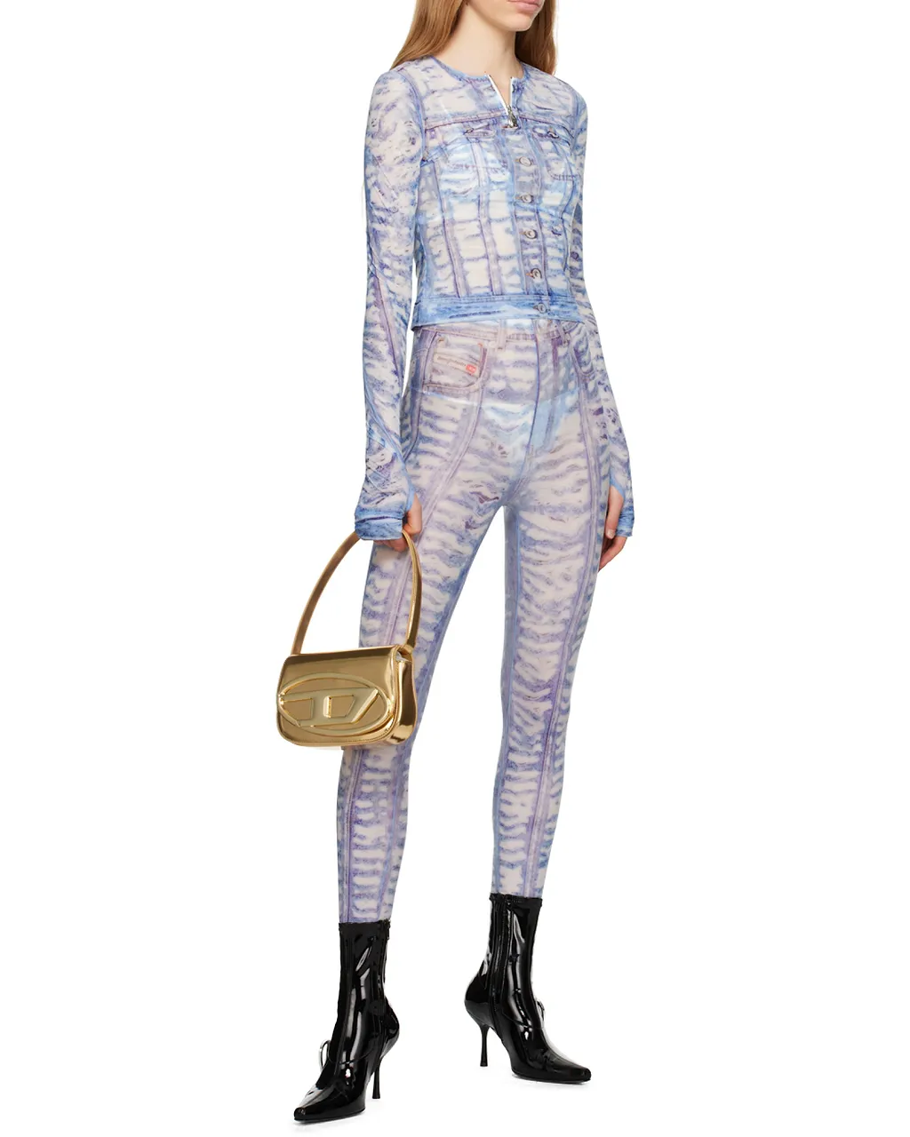 Diesel 1Dr-Iconic Mirrored Shoulder Bag