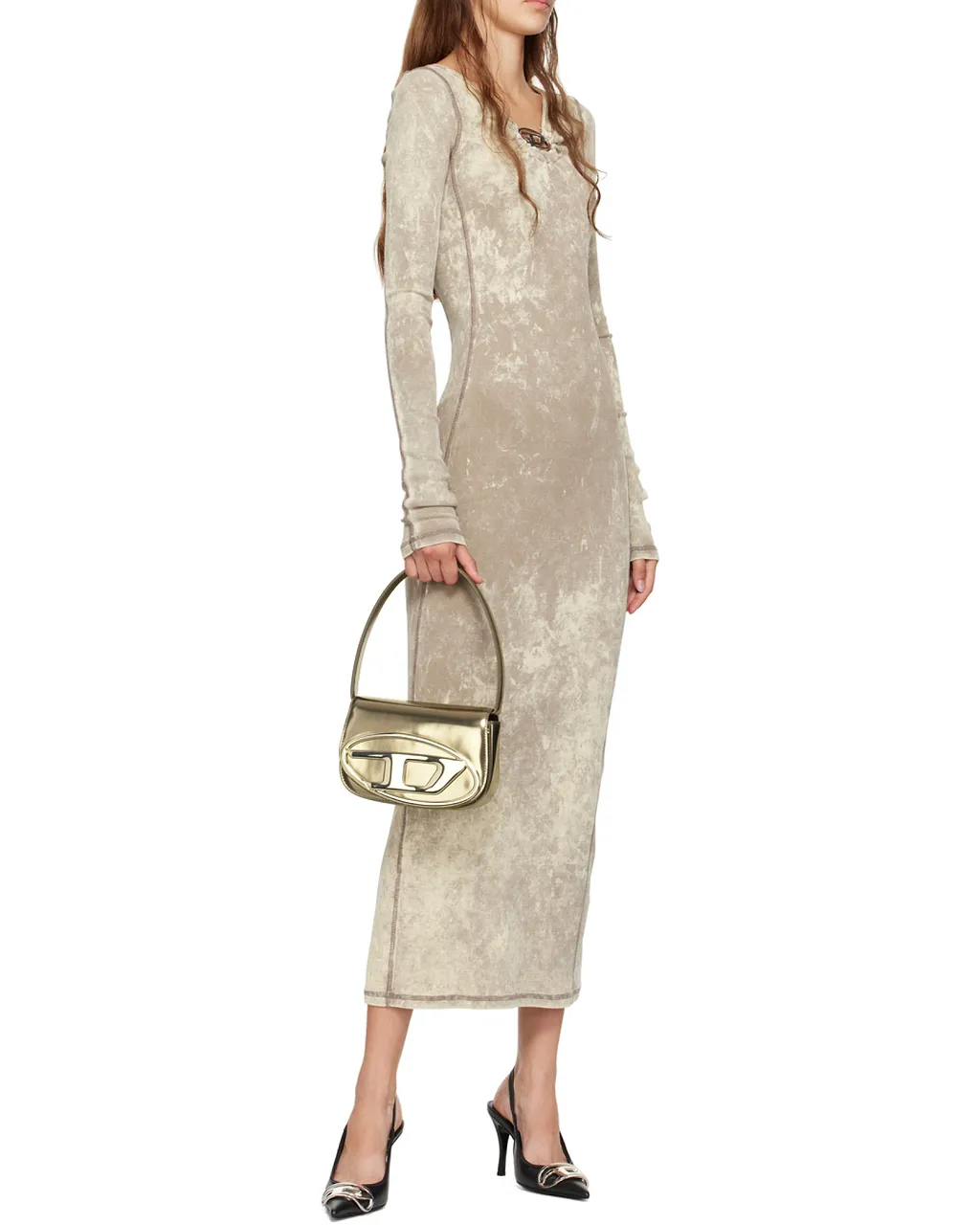 Diesel 1Dr-Iconic Mirrored Shoulder Bag