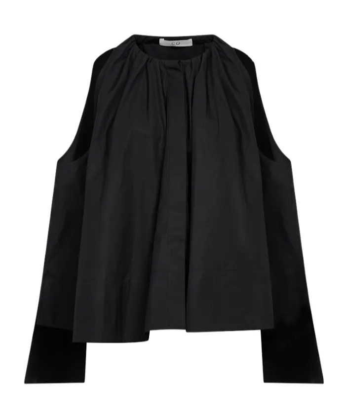 Co Gathered High-Low Sleeveless Top