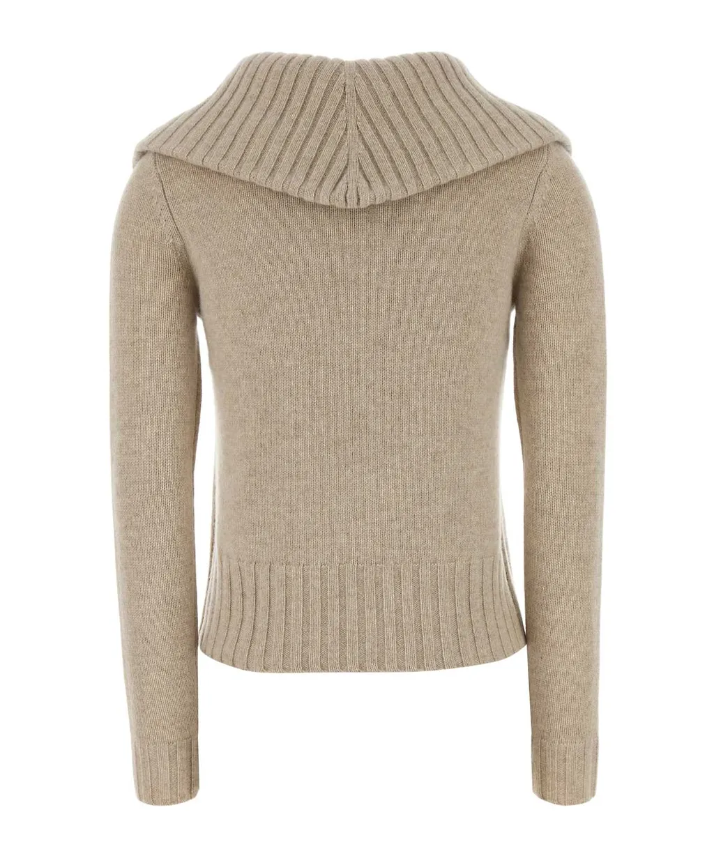 Co Ribbed Collared Knitted Sweater