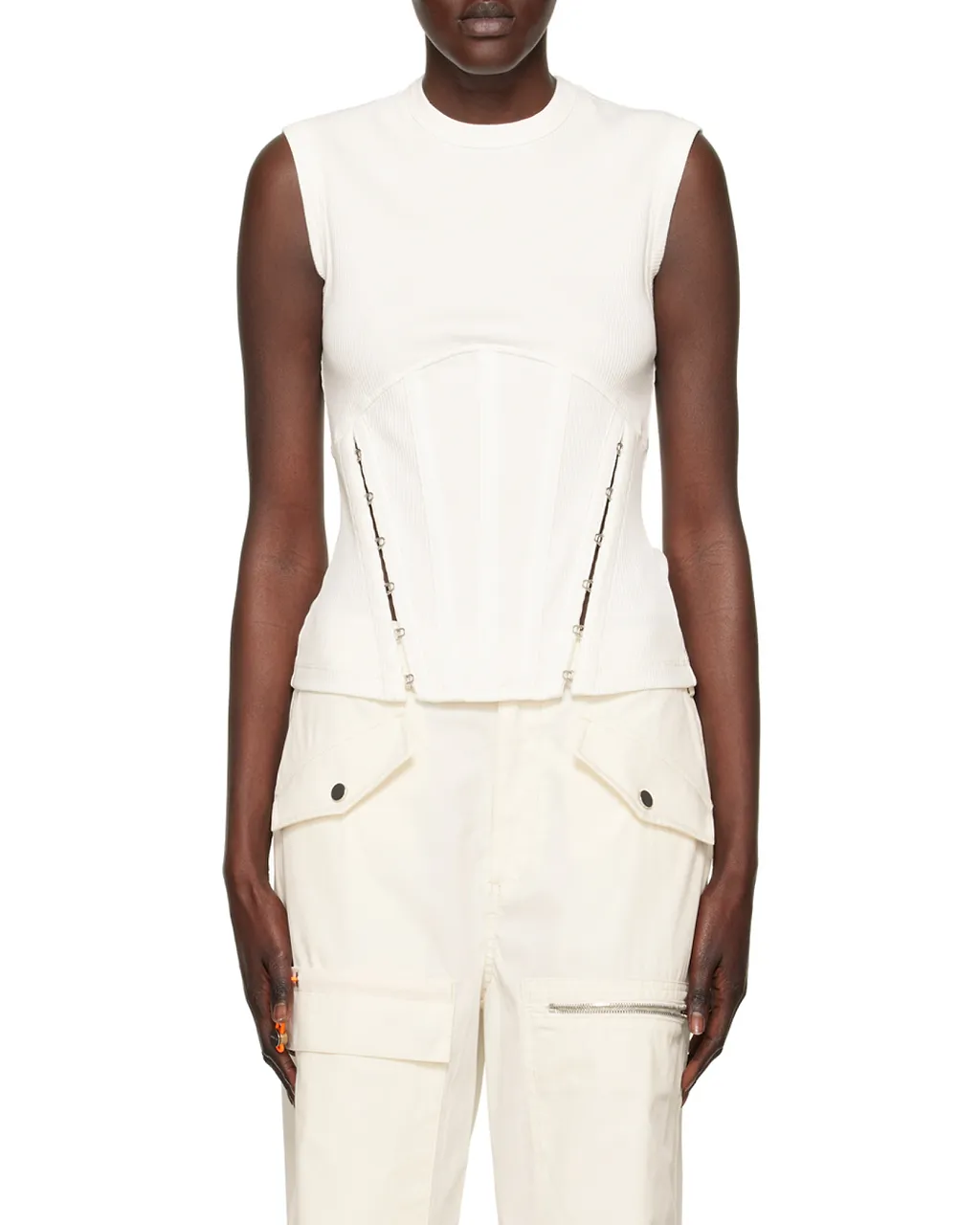 Fine-Ribbed Tank Top