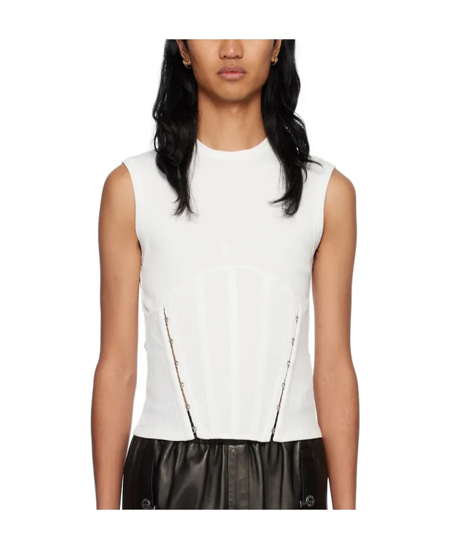 Fine-Ribbed Tank Top