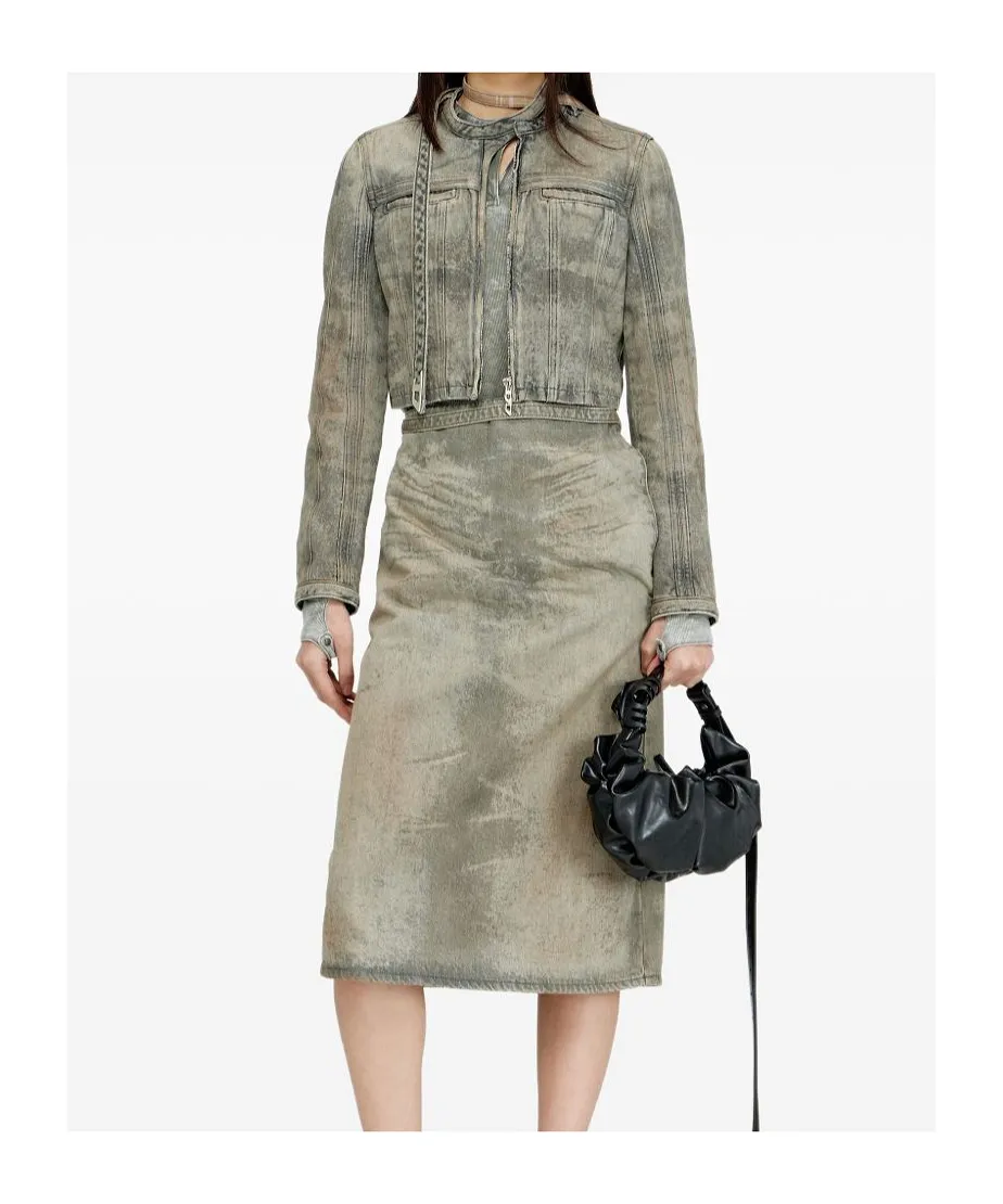 De Saphix Cropped Denim Jacket
