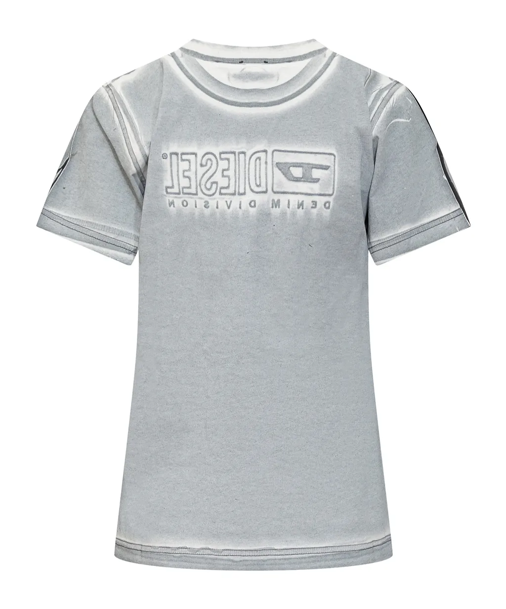 Diesel Creased-Paint Crewneck T-Shirt