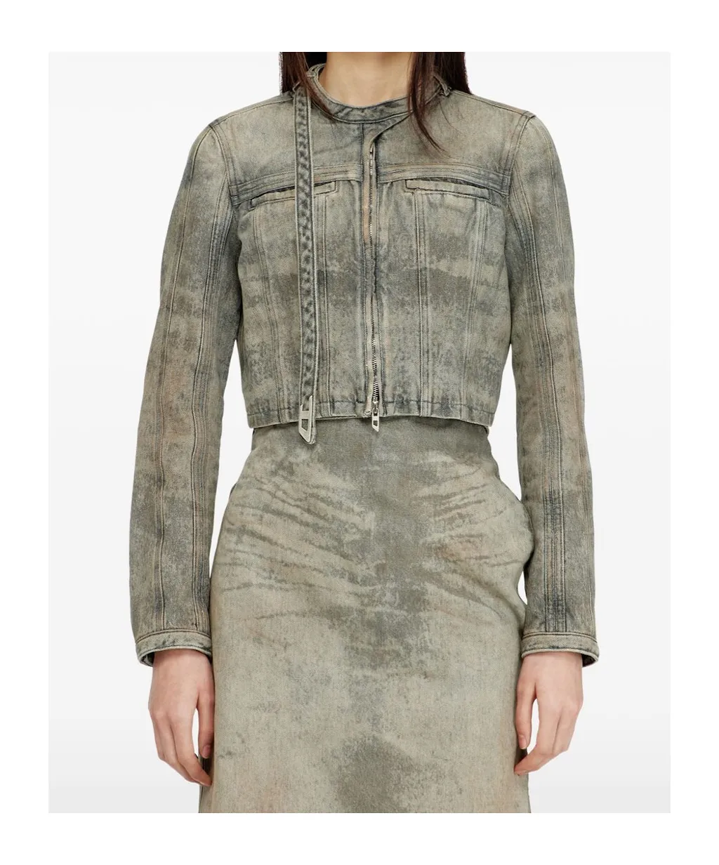 De Saphix Cropped Denim Jacket