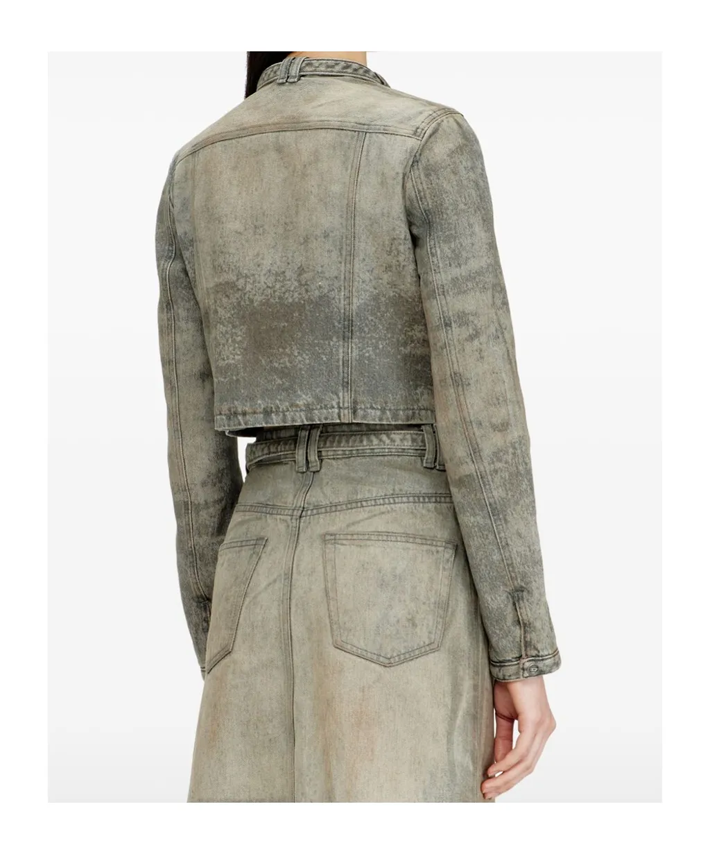 De Saphix Cropped Denim Jacket