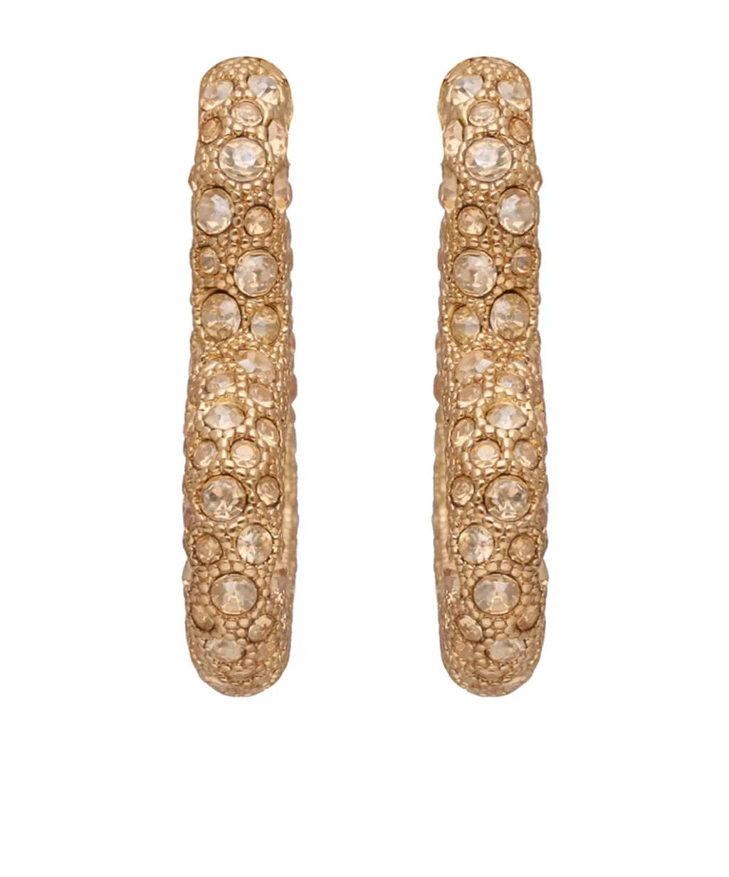 Heart-Shaped Crystal Earrings