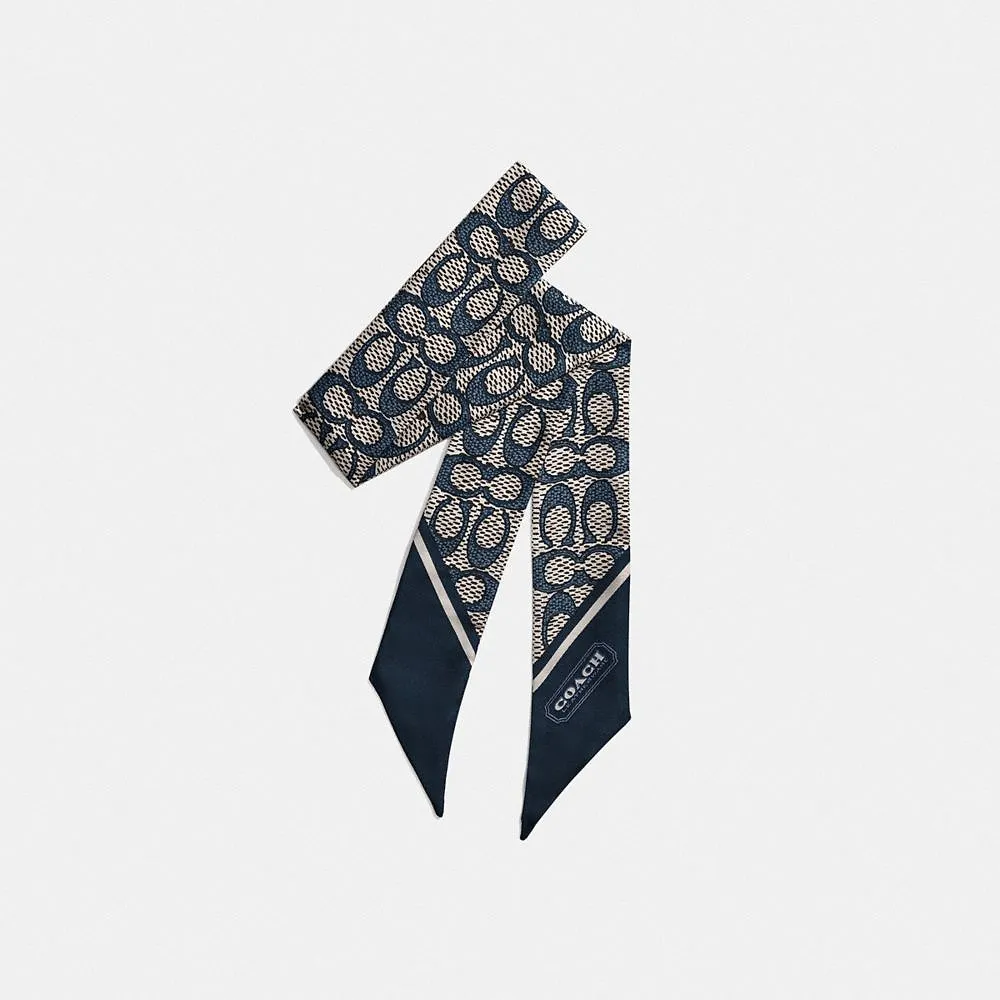 Logo Printed Silk Scarf
