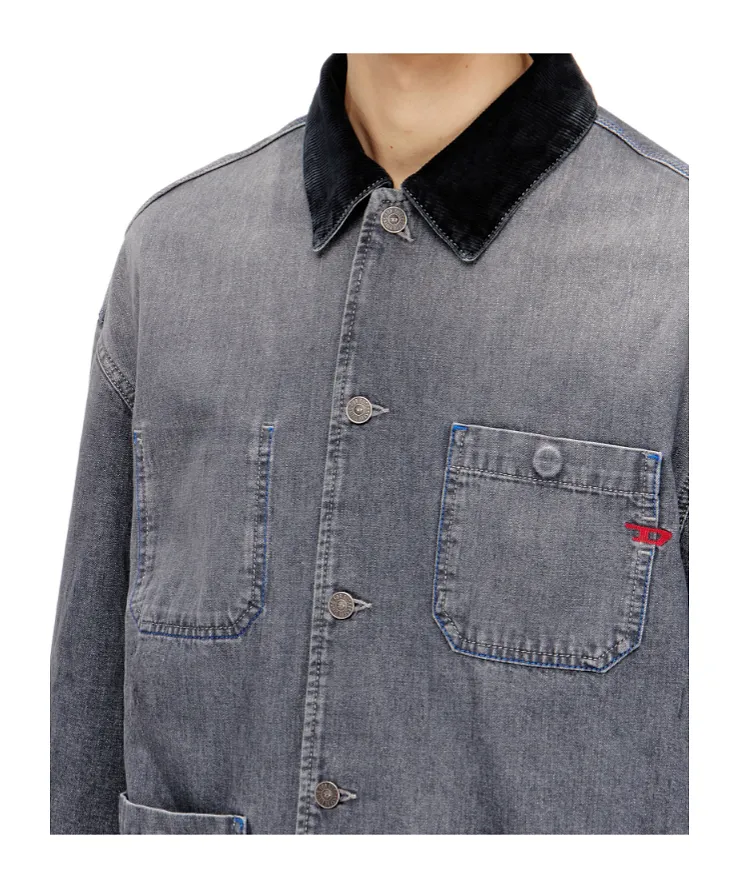 Diesel D-Stack-U-L Utility Style Denim Jacket