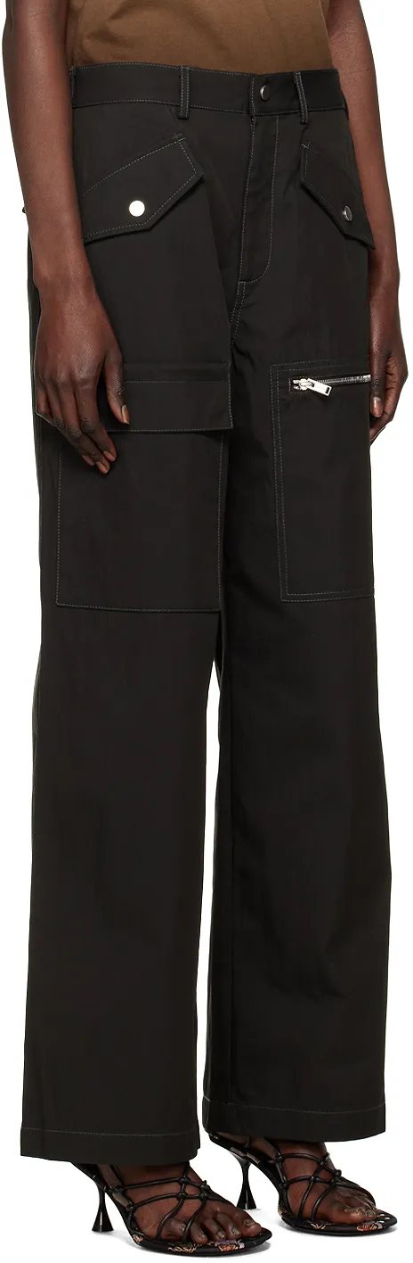 Multi-Pocket Straight-Leg Trousers