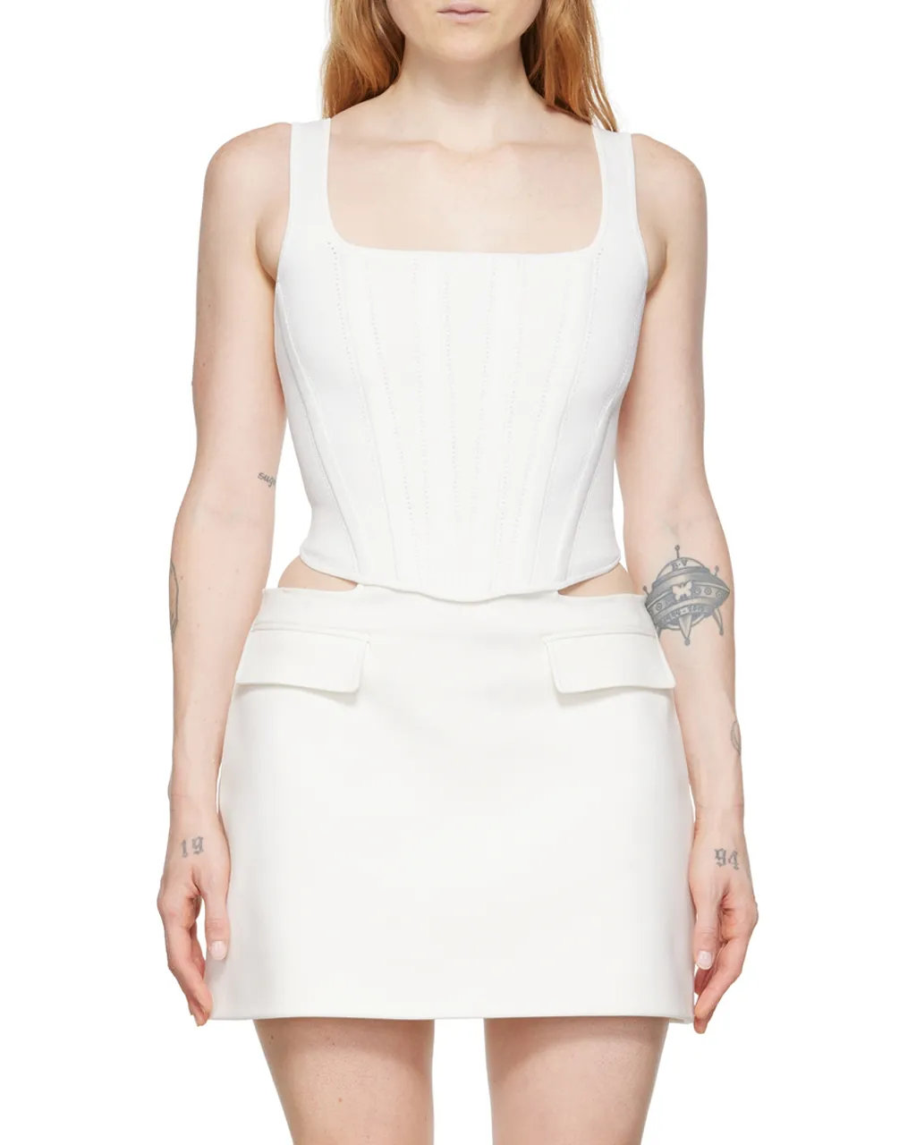 Pointelle Corset Top