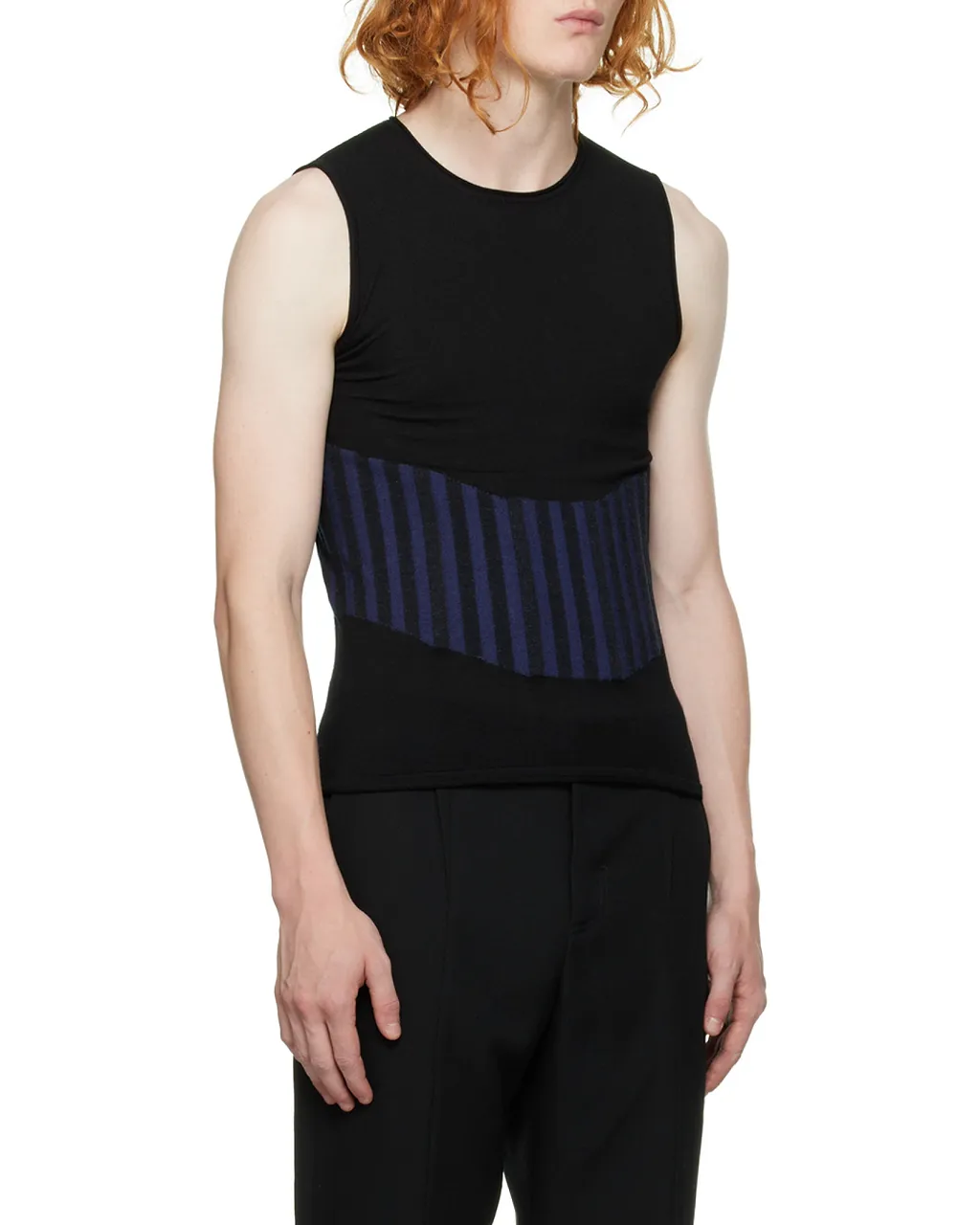 Ribbed-Detail Knit Top