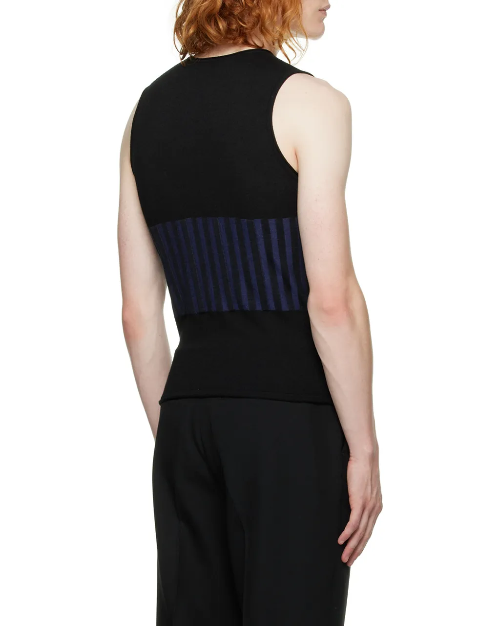 Ribbed-Detail Knit Top