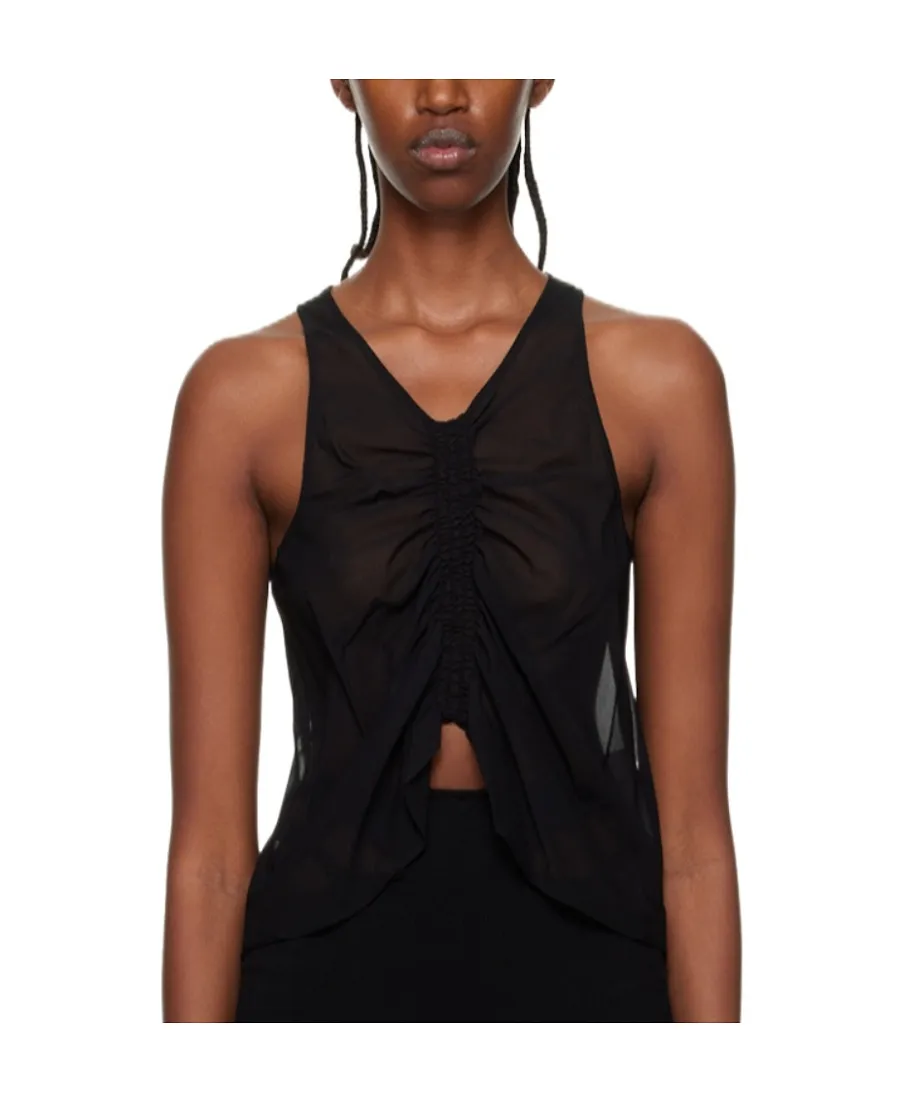 Shirred Draped Tank Top