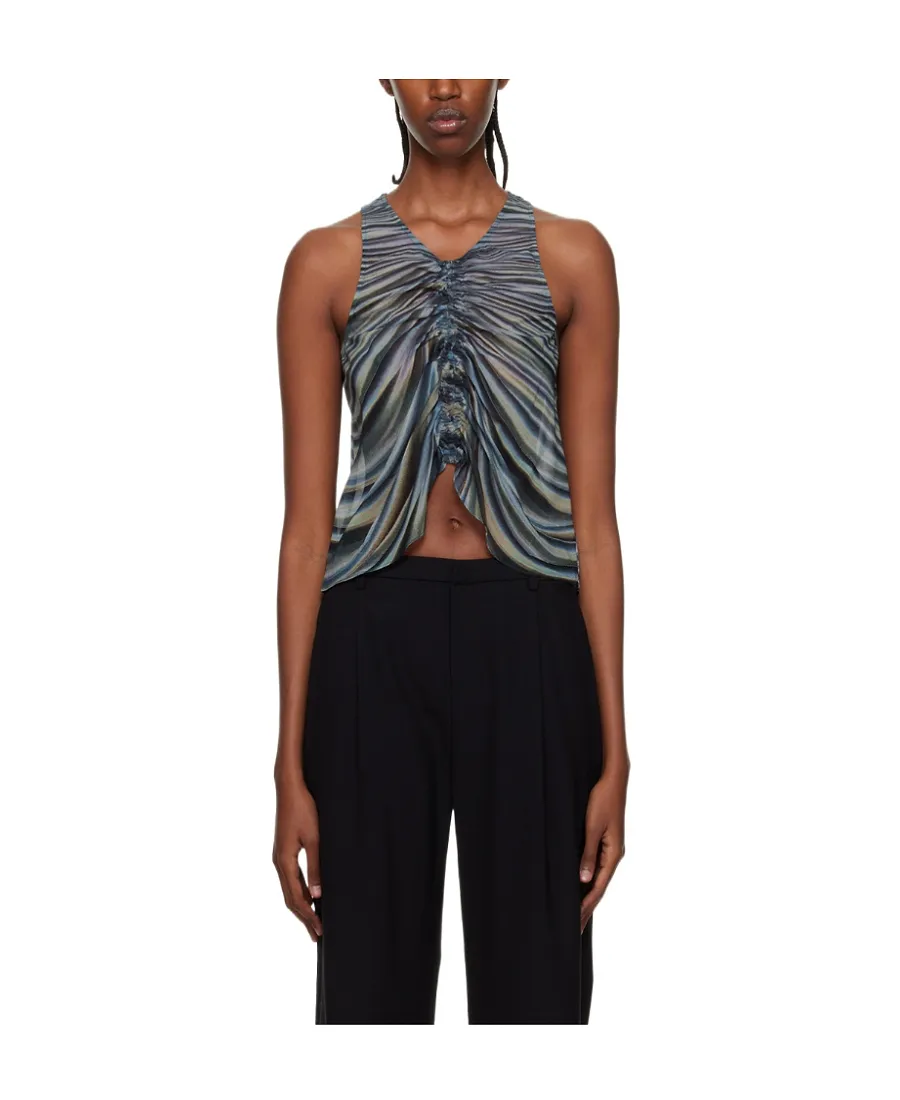 Shirred Draped Tank Top
