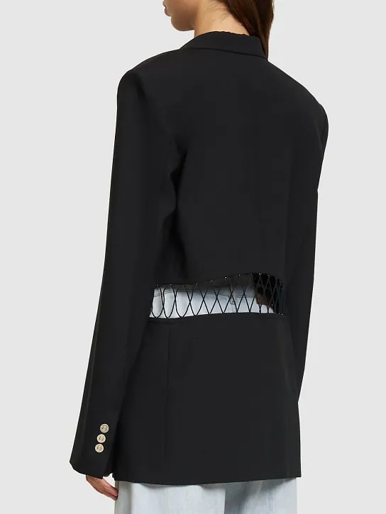Single-Breasted Cutout Suit Jacket