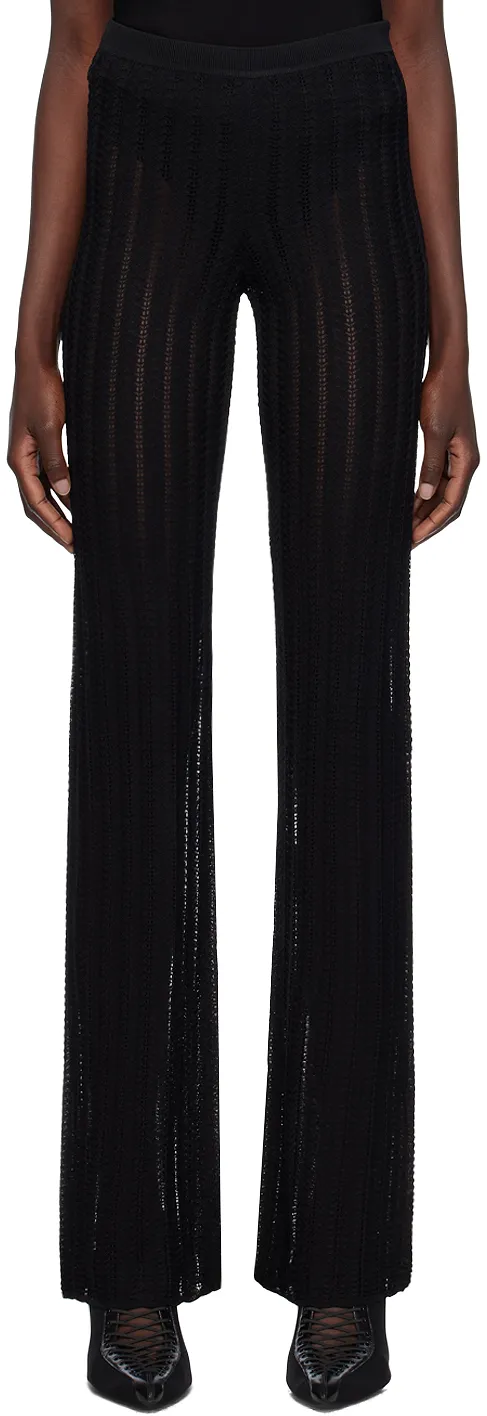 Snakeskin Semi-Sheer Trousers