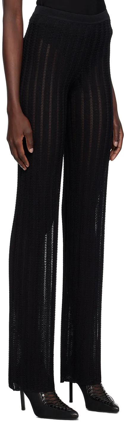 Snakeskin Semi-Sheer Trousers