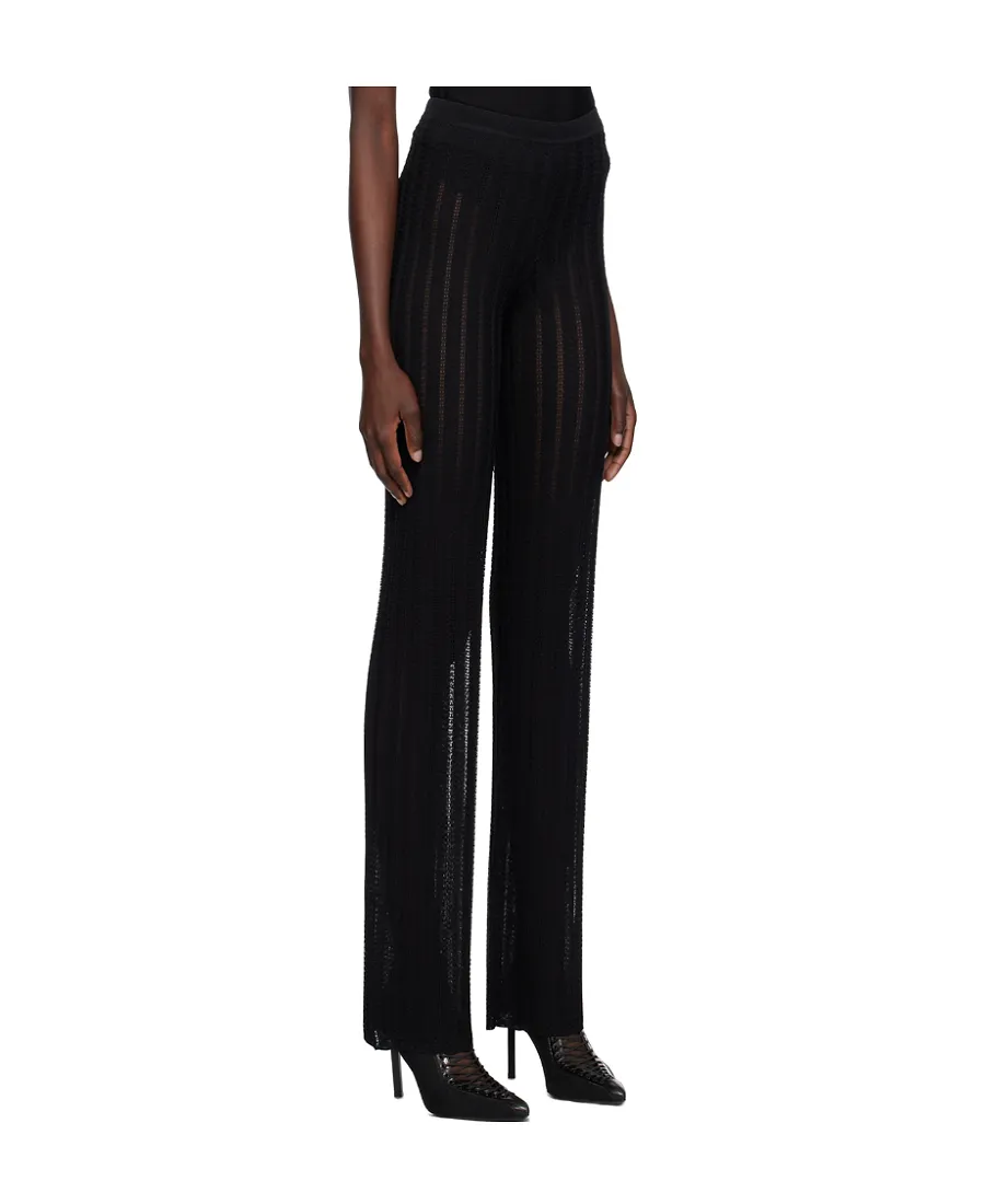 Snakeskin Semi-Sheer Trousers