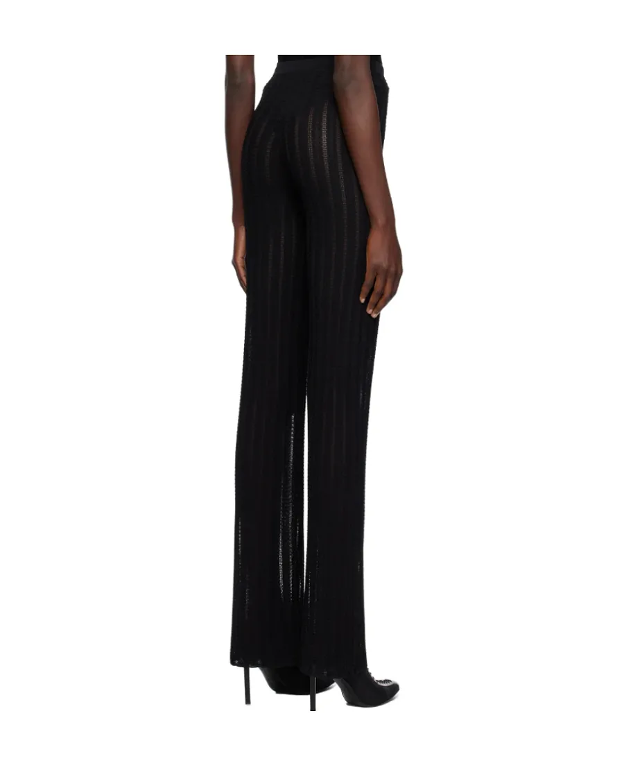 Snakeskin Semi-Sheer Trousers