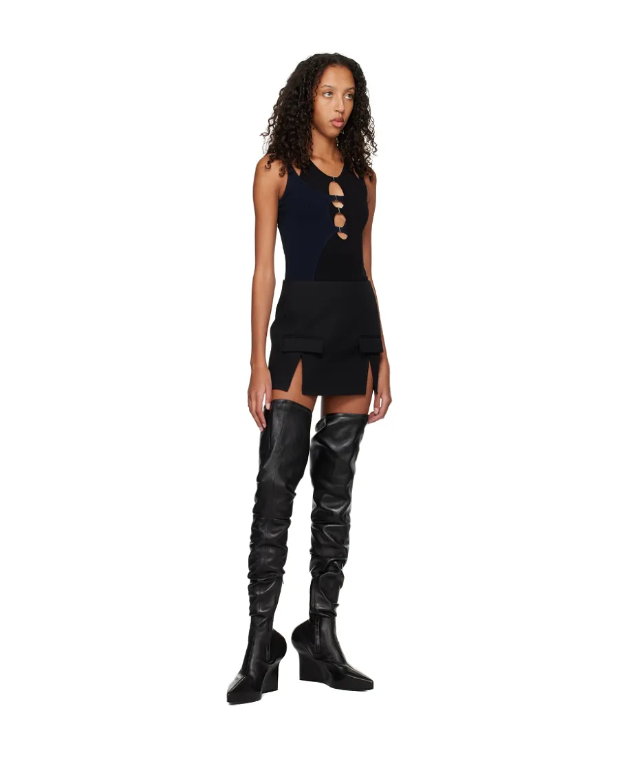 Split-Hem Mini Skirt
